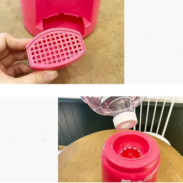 Mini water dispenser for kids in cute frog design