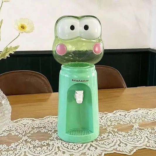 Mini water dispenser for kids in cute frog design