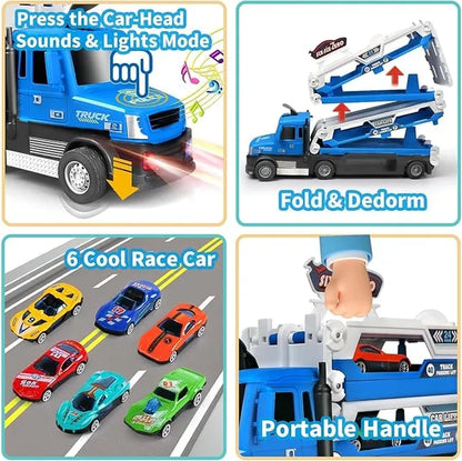Carrier Truck & Racing Car set