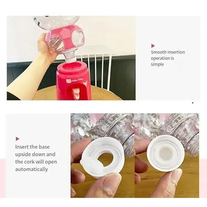 Mini water dispenser for kids in cute frog design