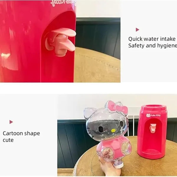 Mini water dispenser for kids in cute frog design